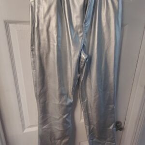 Haute Monde Silver Metallic Pants